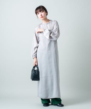 サテンワンピース&ブラウス SET