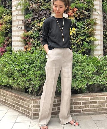 リネンセミフレアパンツ