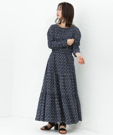 チョタハナティアードワンピース/フラワープリント/小花柄