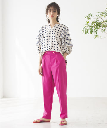 【MUVEIL(ミュベール)】センタープレスパンツ