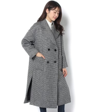 ウールブレンドダブルフェイスダブルチェスターコート