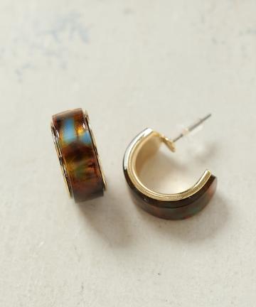 ベッコウWサークルピアス