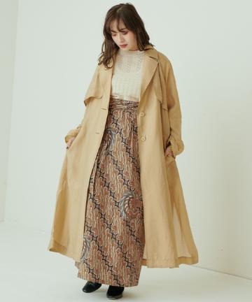 バックタックシアートレンチコート