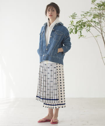 【MUVEIL(ミュベール)】ドットプリントスカート
