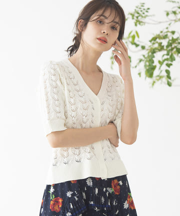 【MUVEIL(ミュベール)】スカシアミニットカーディガン