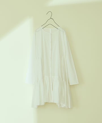 【Merlette】 前開きティアードワンピース