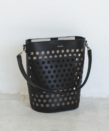 【YAHKI】ドットカットバスケットバッグ