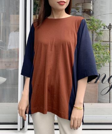 【DEMYLEE】バイカラーカットソー