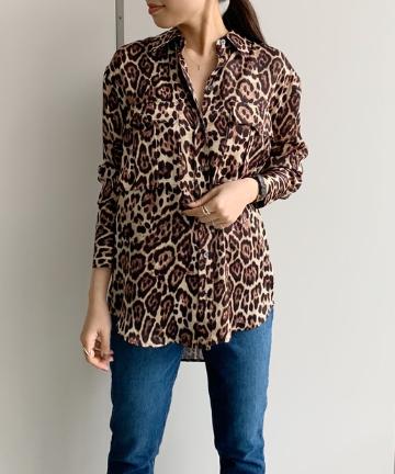 【EQUIPMENT】レオパードブラウス