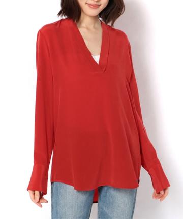 【EQUIPMENT】Vネックブラウス