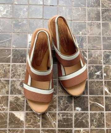 【LE CRABE ROUGE】バイカラーゴムサンダル