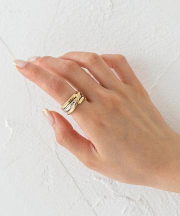 【Anthem for the senses】18金メッキ2連リング