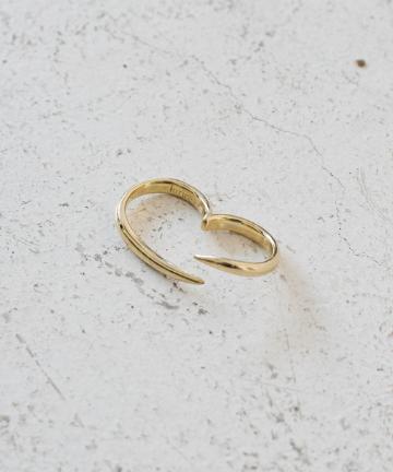 【larire】18金メッキリング