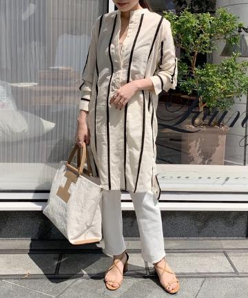 【TELA】ストライプチュニック