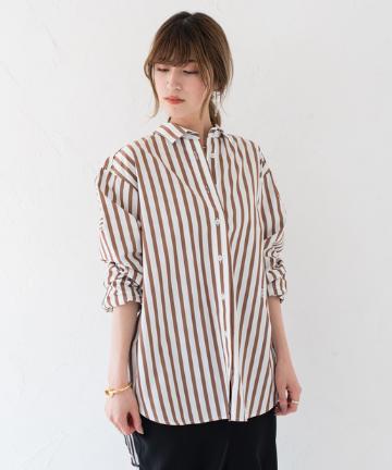 【TOTEME】ストライプカプリシャツ