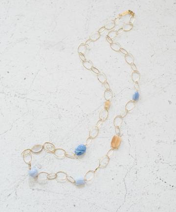 【a.v.max】ブルーストーンロングネックレス