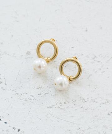 【a.v.max】 サークルコンビパールピアス