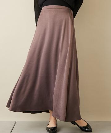 ヴィンテージサテンロングフレアスカート
