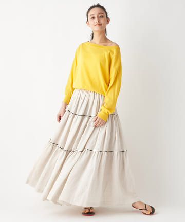 【Nell(ネル)】テンセルリネンティアードスカート