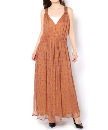 【Mes Demoiselles】フローラルロングドレス
