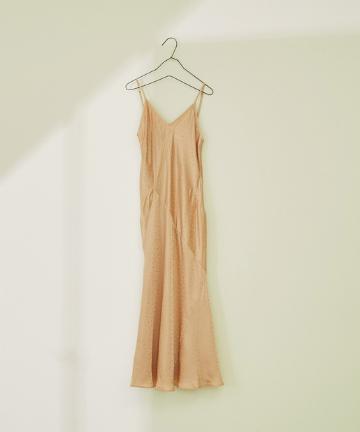 【Mes Demoiselles】 切替サテンキャミワンピース
