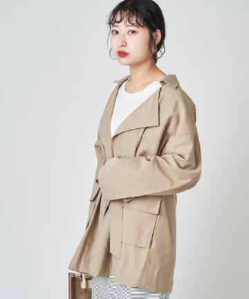 テンセルライクベルトジャケット
