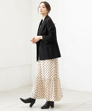 【セットアップ可】ドットティアードスカート
