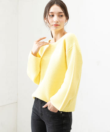 【LEE3月号掲載】ガーターベル袖ニット