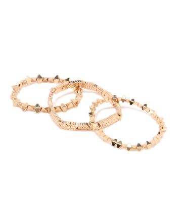 【GEMELLI】3連ゴールドゴムブレス