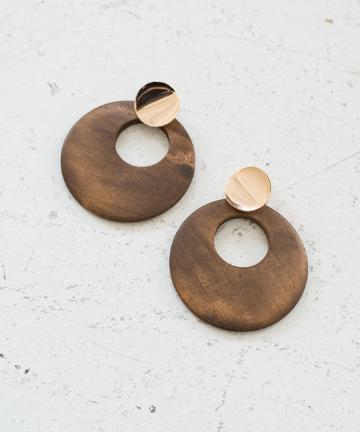 【Adia Kibur】ウッドコンビピアス