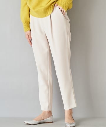 【手洗い可・セットアップ可】トリアセ混テーパードパンツ