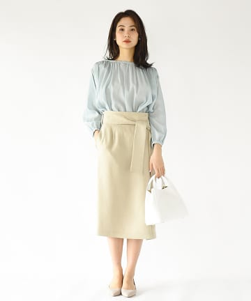 【セットアップ可・手洗い可】リネンライクナロースカート