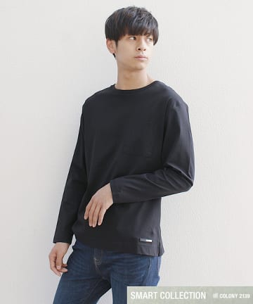 【SMART COLLECTION】ポケット付長袖T【スマート】