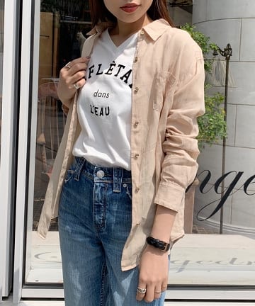 ラミーバックボタンシャツ