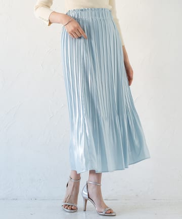 ラメジョーゼットプリーツスカート