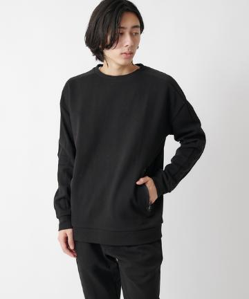 切替ライン長袖スウェットプルオーバー(セットアップ可)