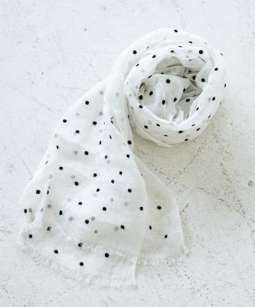 【CITRUS】刺繍ドットストール