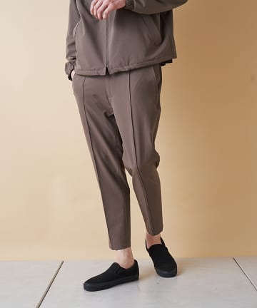 マルチストレッチセンタープレスクロップドパンツ(セットアップ可)