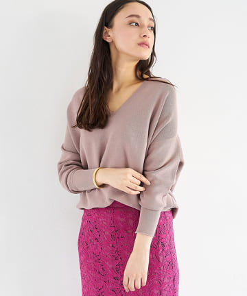 【手洗い可・ドライタッチ】バックボリュームニット