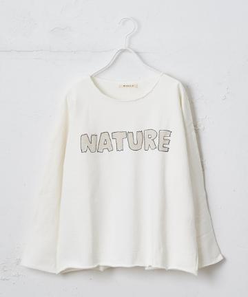 【cotton１００％】ロゴプリント＊刺繍プルオーバー