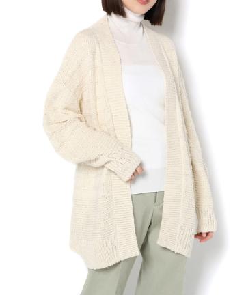 タックロングカーディガン