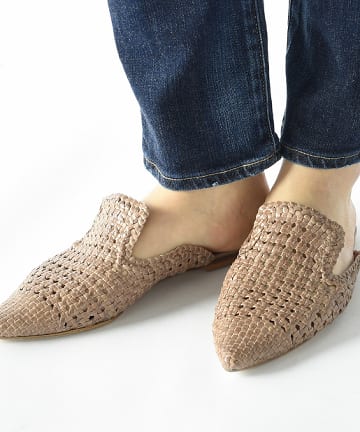 【Fabio Rusconi (ファビオルスコーニ)】トープメッシュサンダル