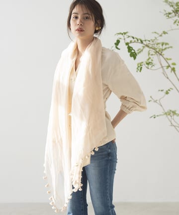 【CITRUS(シトラス)】ベーシックシルクコットンピンクストール
