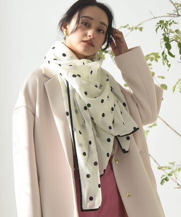 【CITRUS(シトラス)】シルク混ドットストール