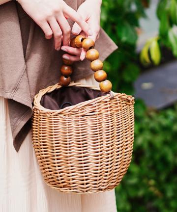 【HALIN(ハリン)】ウッドボールカゴバッグ