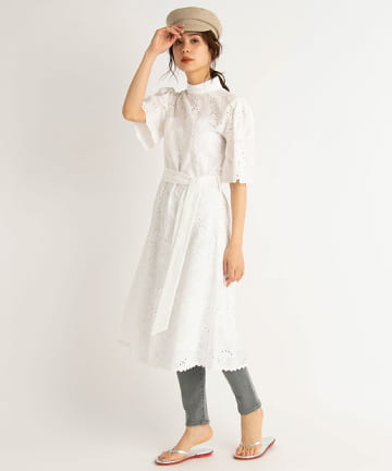 【Bibliotheque(ビリオシック)】ホワイトワンピース