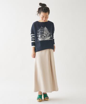 船プリントニット