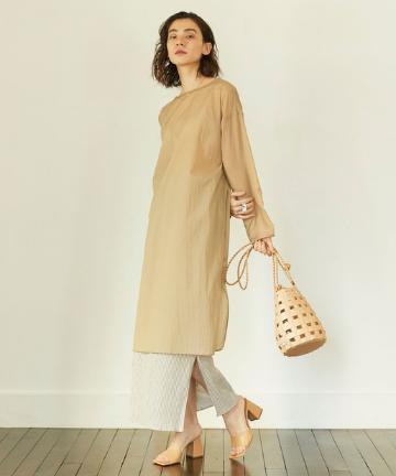 クルーネックシアーチュニック【オンラインストア限定商品】