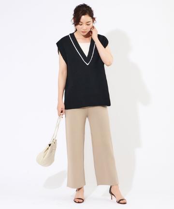 ミラノリブニットパンツ