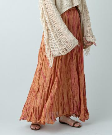 (Mes Demoiselles)タイダイシルクマキシスカート